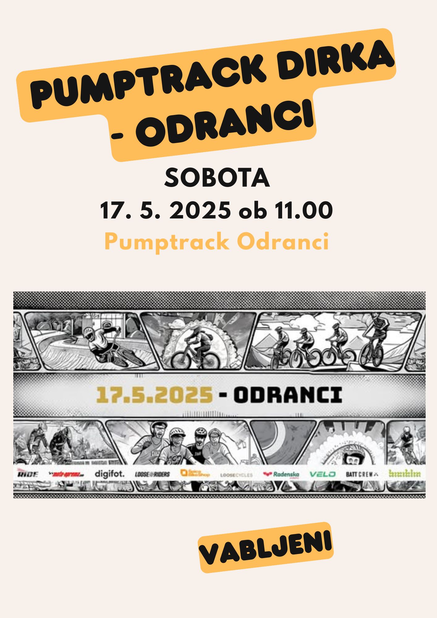 VABILO - PUMPTRACK DIRKA - ODRANCI